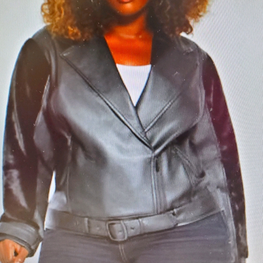 Faux Leather and Fur Moto Jacket